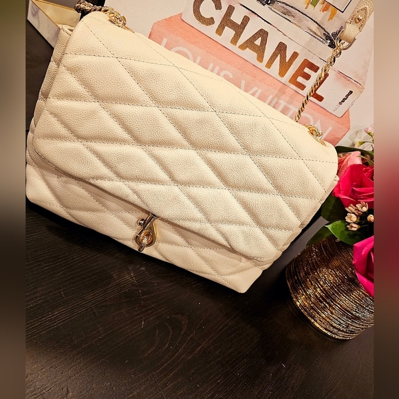 Rebecca Minkoff Edie Medium Diamond quilted Leather convertible shoulder bag. - Picture 10 of 10